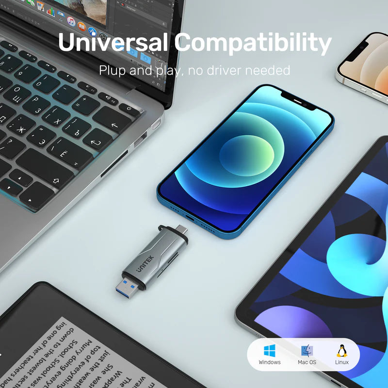 Unitek 2-in-1 SD 3.0 Card Reader
