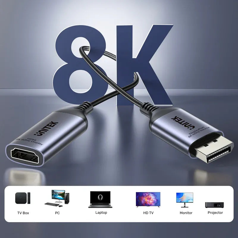 8K DisplayPort to HDMI Adapter