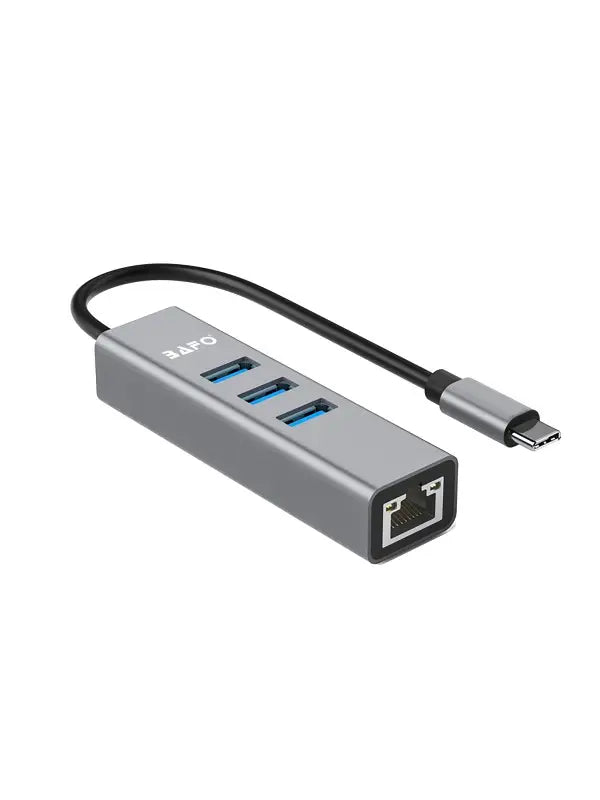 TYPE C TO 3 PORT USB 3.0 HUB WITH GIGABIT PORT