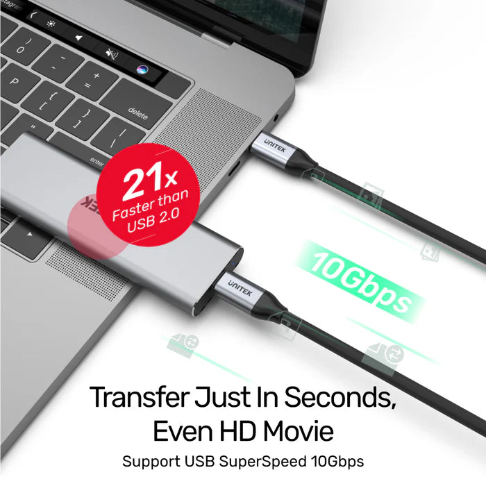 Unitek USB-C 100W PD with 4K@60Hz and 10Gbps Data (USB 3.2 Gen2)