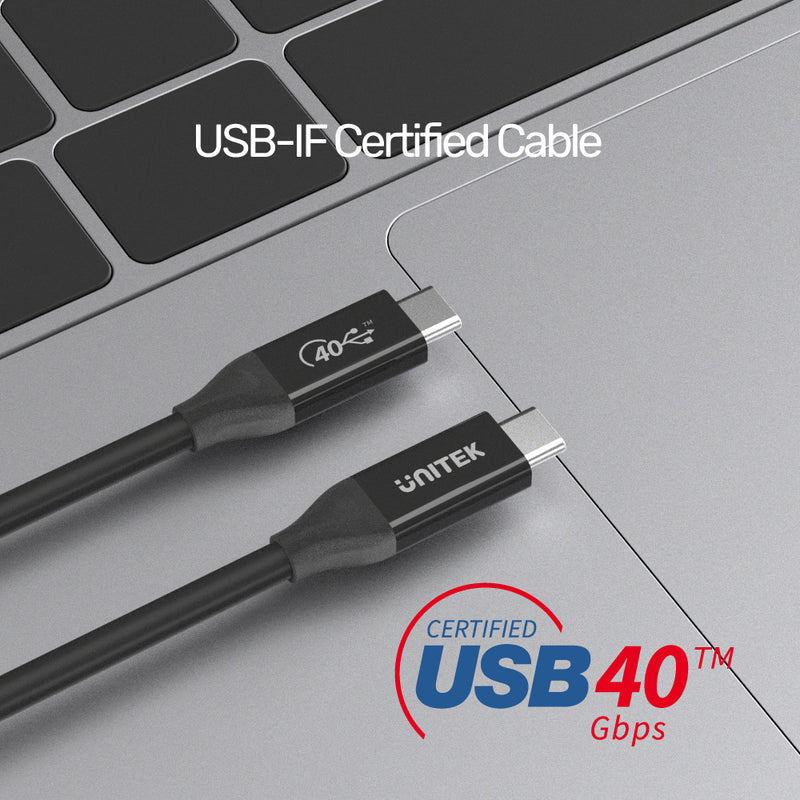 Unitek USB 4 100W PD Fast Charging Cable with 8K@60Hz and 40Gbps