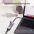 Unitek uHUB Q4+ 4-in-1 USB-C Ethernet Hub
