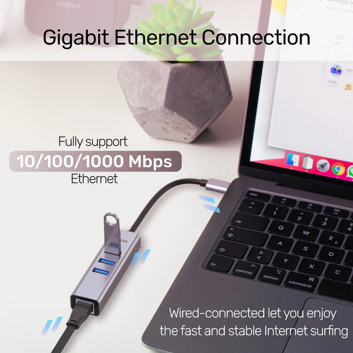 Unitek uHUB Q4+ 4-in-1 USB-C Ethernet Hub