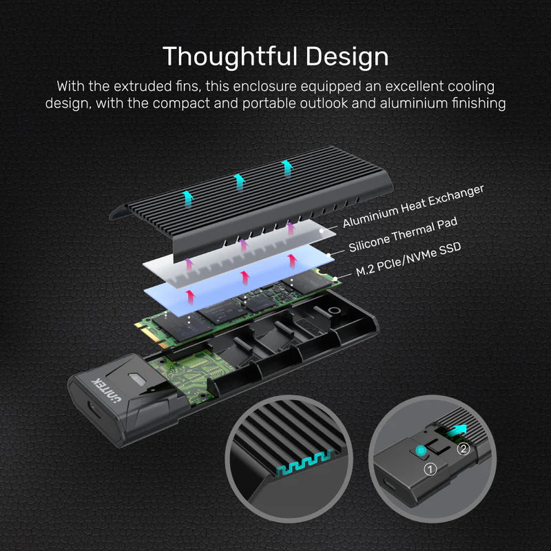 Unitek PCIe/NVMe M.2 SSD Enclosure Lite Secondary image