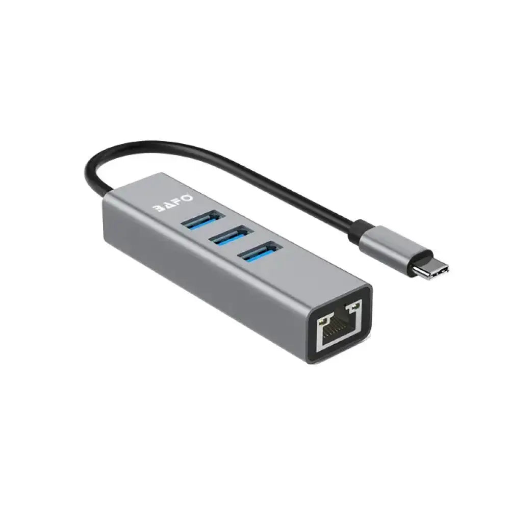 TYPE C TO 3 PORT USB 3.0 HUB WITH GIGABIT PORT Main image