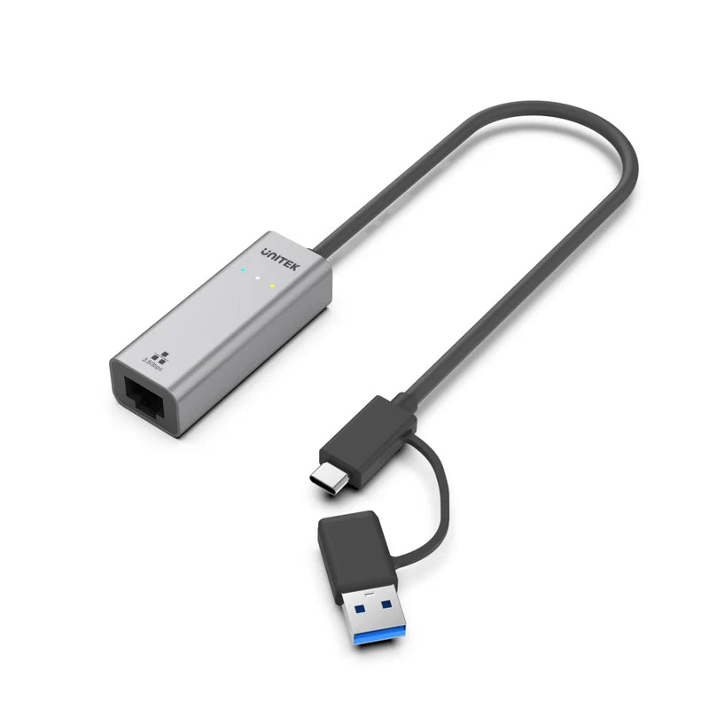 Unitek Hybrid USB-C/ USB-A to 2.5G Gigabit Ethernet Adapter Main image