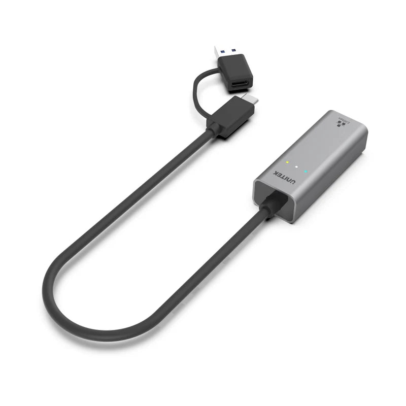 Unitek Hybrid USB-C/ USB-A to 2.5G Gigabit Ethernet Adapter