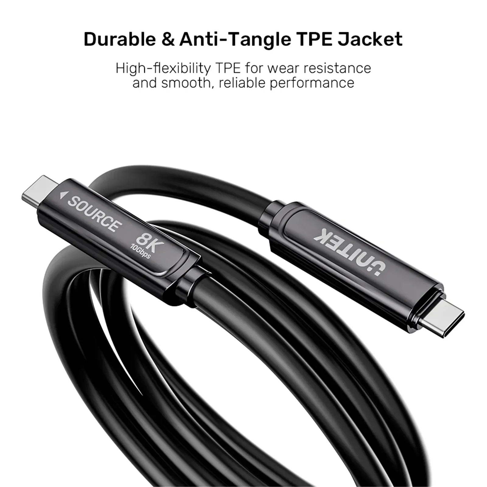 Unitek C14178A-15M 8K Fiber Optic Full-Featured USB-C Cable - 15m