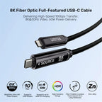 Unitek C14178A-5M 8K Fiber Optic Full-Featured USB-C Cable - 5m