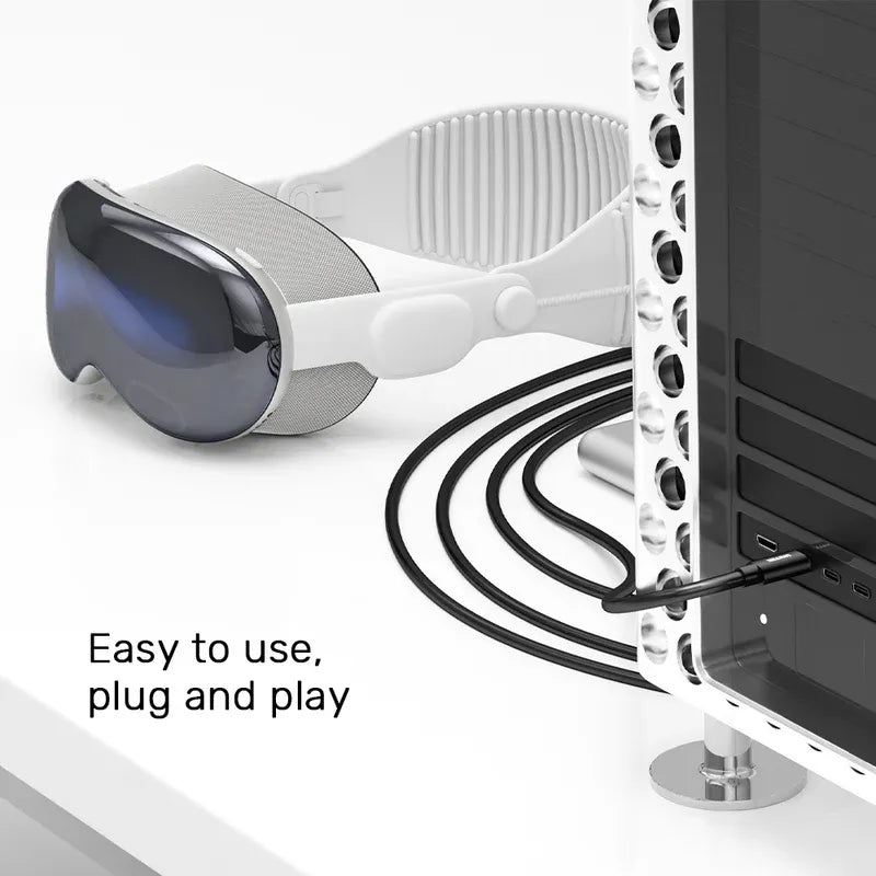 VR Link Pro Cable (90 Degree USB-C to C Cable supports 5Gps & 60W)