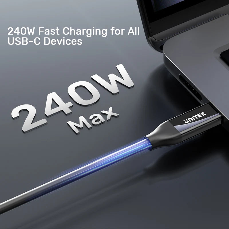 Unitek USB 4 PD Fast Charging Cable with 8K@60Hz and 40Gbps