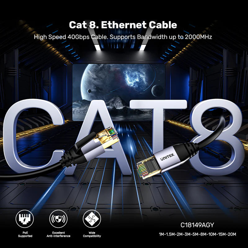 Unitek Cat 8 Ethernet Cable 5mtr Secondary image