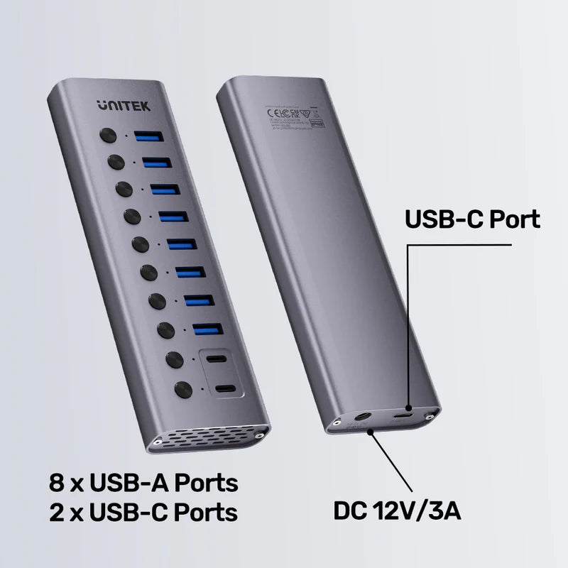 Unitek USB 3.0v hub 10-in-1 with Individual Switches Secondary image