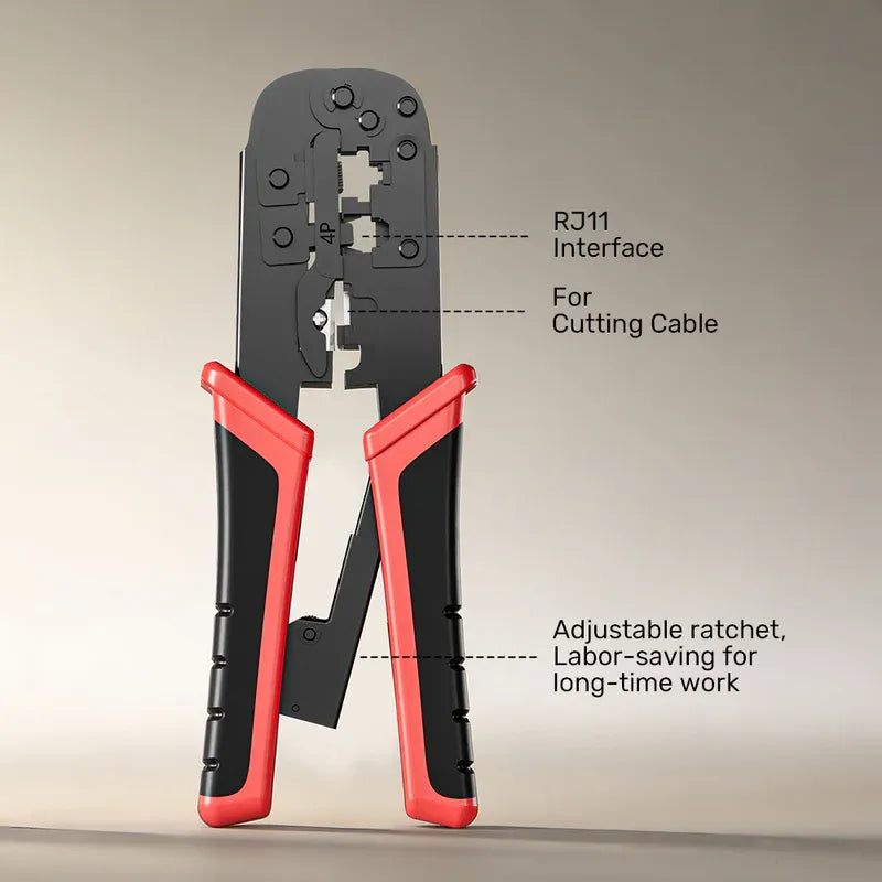 4P/6P/8P Multi-Function Ratchet Network Cable Crimping Tool Secondary image