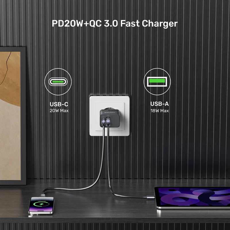 Unitek 20W Dual port wall charger