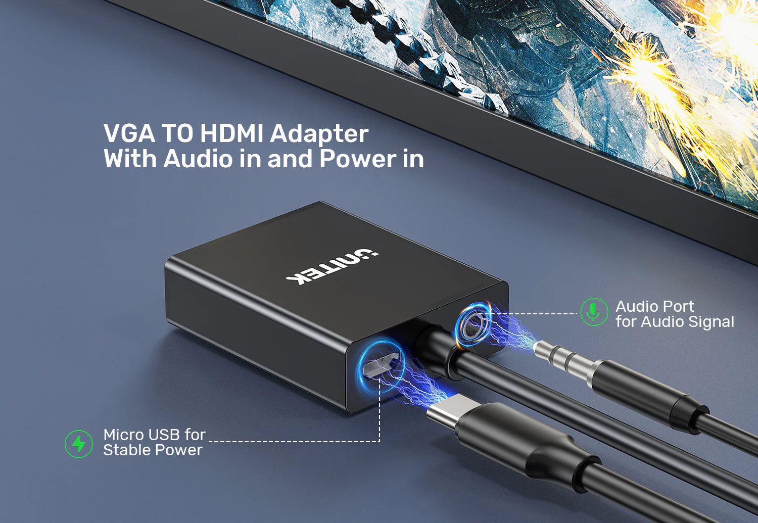 Unitek VGA to HDMI Adapter