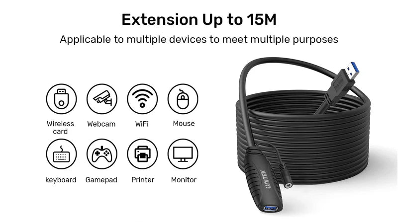 Unitek USB 5Gbps 3.0v Extension Cable 15mtr