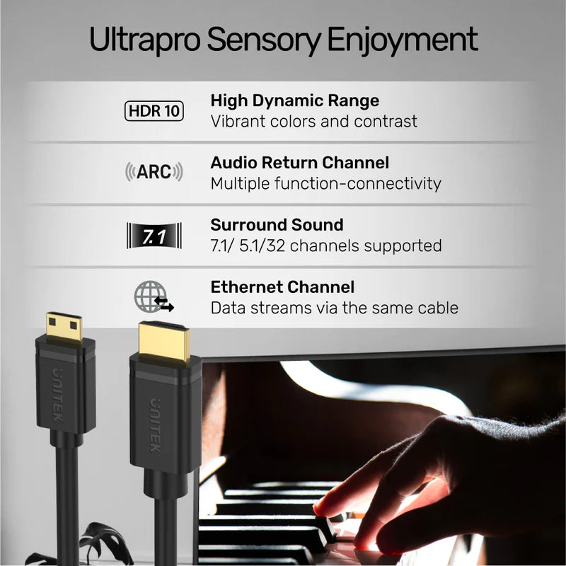 Unitek 4K 60Hz Micro HDMI to HDMI Cable
