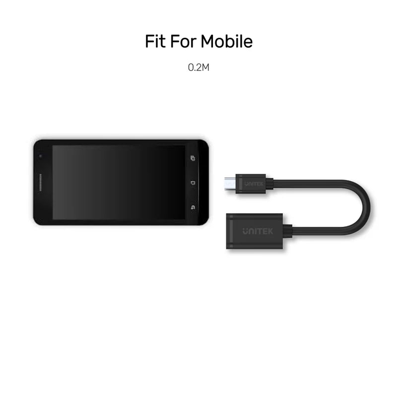 Unitek Micro USB to USB-A OTG Adapter (USB 2.0)