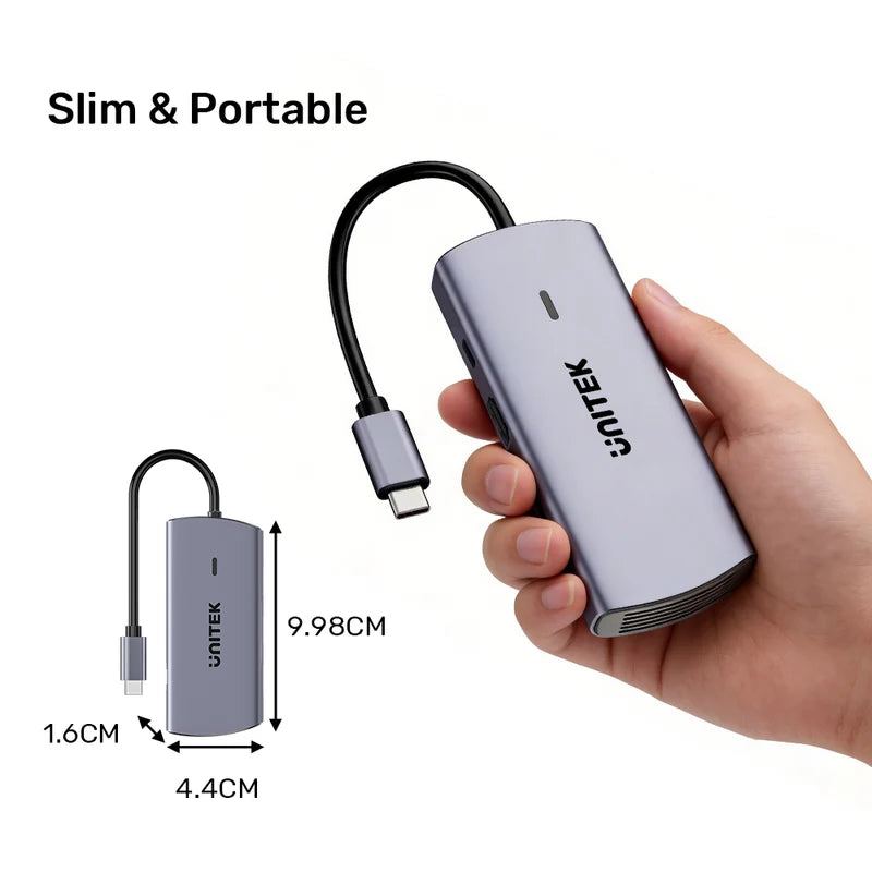 Unitek 6-in-1 USB-C Hub with PD 100W